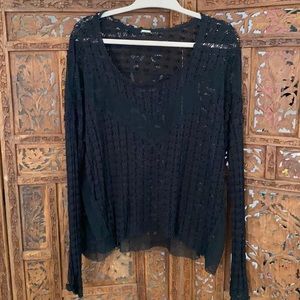 Oversized see through top